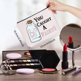 Video Gamer Gift You Caught A Fairy Makeup Bag Gaming Lover Gift RPG Gamer Gift Cosmetic Pouch (Caught A Fairy)