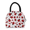 Lunch Bag Insulated Lunchbox Handbag Tote Bags Cute Red Ladybug