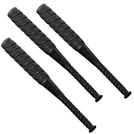 Set of 3 Hardcore Black Baseball Bats for WWE Wrestling Action Figures
