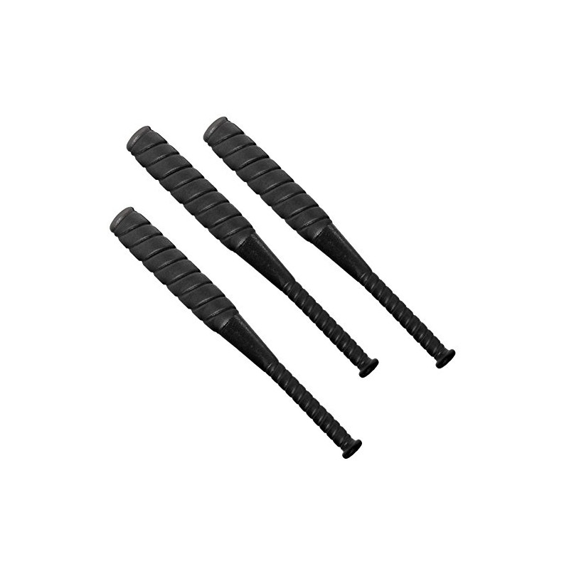 Set of 3 Hardcore Black Baseball Bats for WWE Wrestling