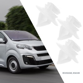 OTOTEC 30pcs Side Door Moulding Panel Trim Clips Plastic Strip 856560 856548 Compatible with Peugeot Expert Compatible with Citroen C4 White