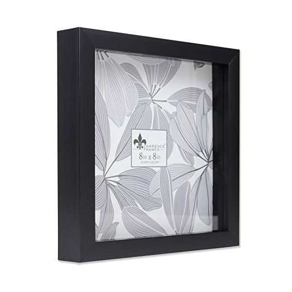 Lawrence Frames 785088 Shadow Box Frame, 8x8, Black