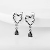 HZMAN Love Heart Earring for Women Stainless Steel Lightweight Gothic