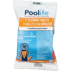 POOLIFE 3" CLEANING TABLETS STABILIZED CHLORINATOR  (SINGLE TABLET)