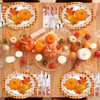 Mimorou 100 Pcs Fall Paper Plates and Napkins Sets Disposable