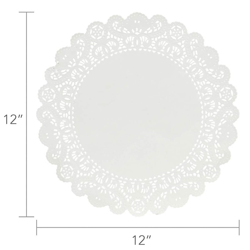 Hygloss Products Round Paper Doilies - Decorative, White Lace Doilies