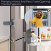 Child Proof Fridge Lock with Adhesive, 1" Refrigerator Freezer Door
