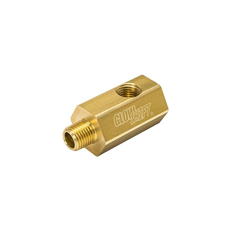 GlowShift Oil Pressure/Temperature Sensor Thread Adapter Compatible with Ford Mustang