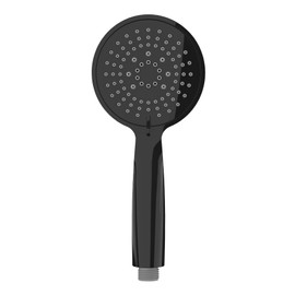 WENKO Young Black Shower Head - Universal Shower Head with 5 Jet Types, Plastic (ABS), 11 x 11 cm, Black