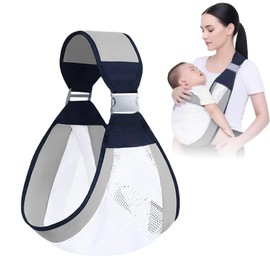 Baby Carrier, Side Carrier Baby, Newborn Baby Carrier, Toddler Carrier, Side Toddler, Shoulder Carrier Toddler, Hip Carrier Summer for Babies from 0-36 Months, Toddlers up to 20 kg (Grey)