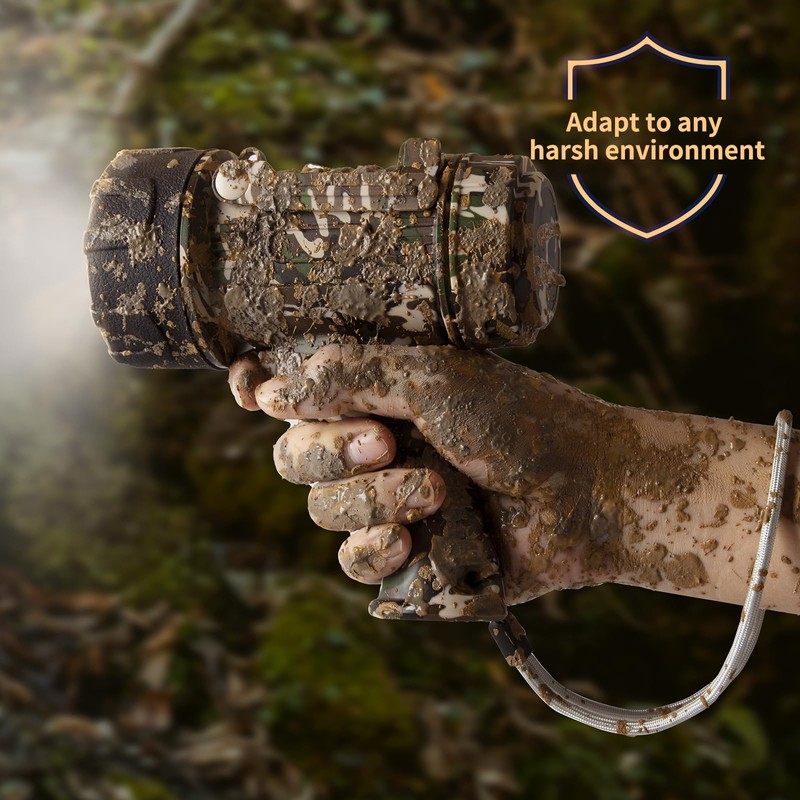 BUYSIGHT Rechargeable Spotlight Flashlight, High Lumen Hand held Spotlight Waterproof