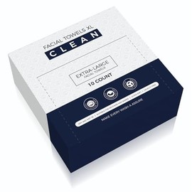 Disposable Face Towel, 7.9" x 9.4 "Inches Face Towelettes Disposable, 100% Viscose Fiber Extra Thick Soft Clean Facial Towels For Sensitive Skin, Makeup Remover, Face Wipes, 3 Travel Pack, 30 Count