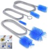 Premium 3-Piece Drain Brush Set Flexible Long Stainless Steel Tube