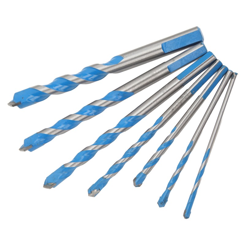 7PCS Carbide Drill Bits Straight Shank Spiral Drilling Bit Set