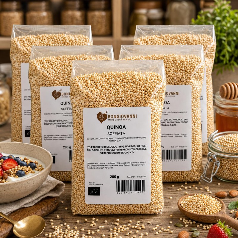 BONGIOVANNI FARINE E BONTA' NATURALI Quinoa soffiata 200g BIO