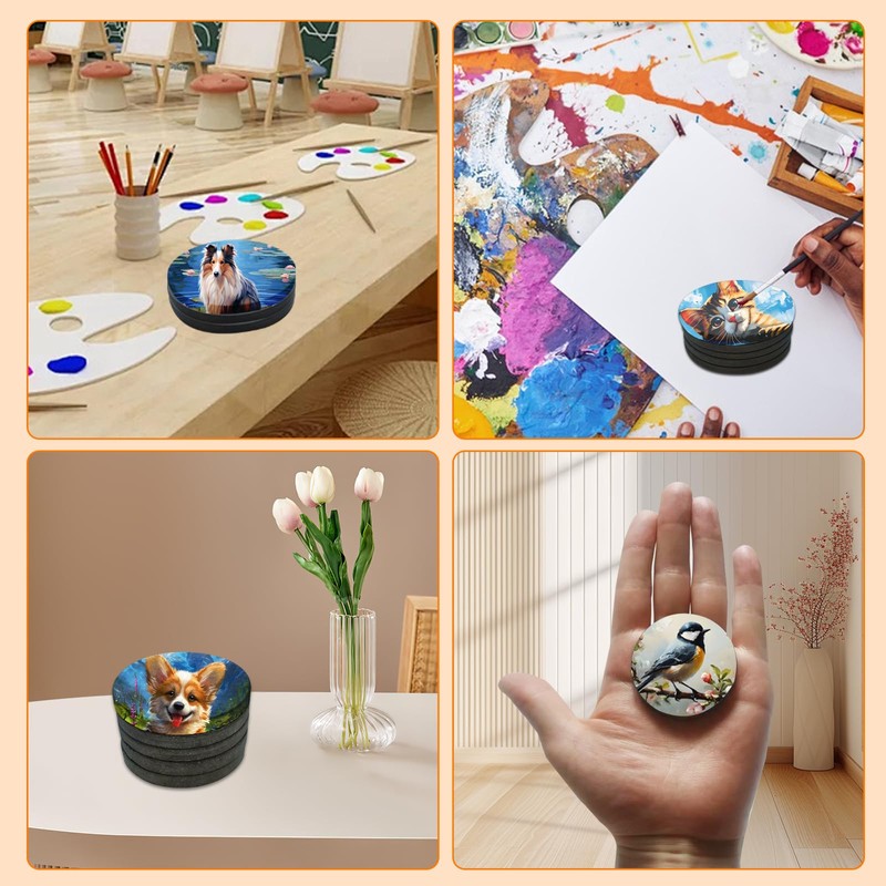 30 pcs Stone Painting, Flat Round Stones for Stone Painting,