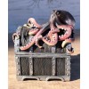 Ebros Gift Nautical Marine Ocean Octopus Kraken Guarding Treasure Chest