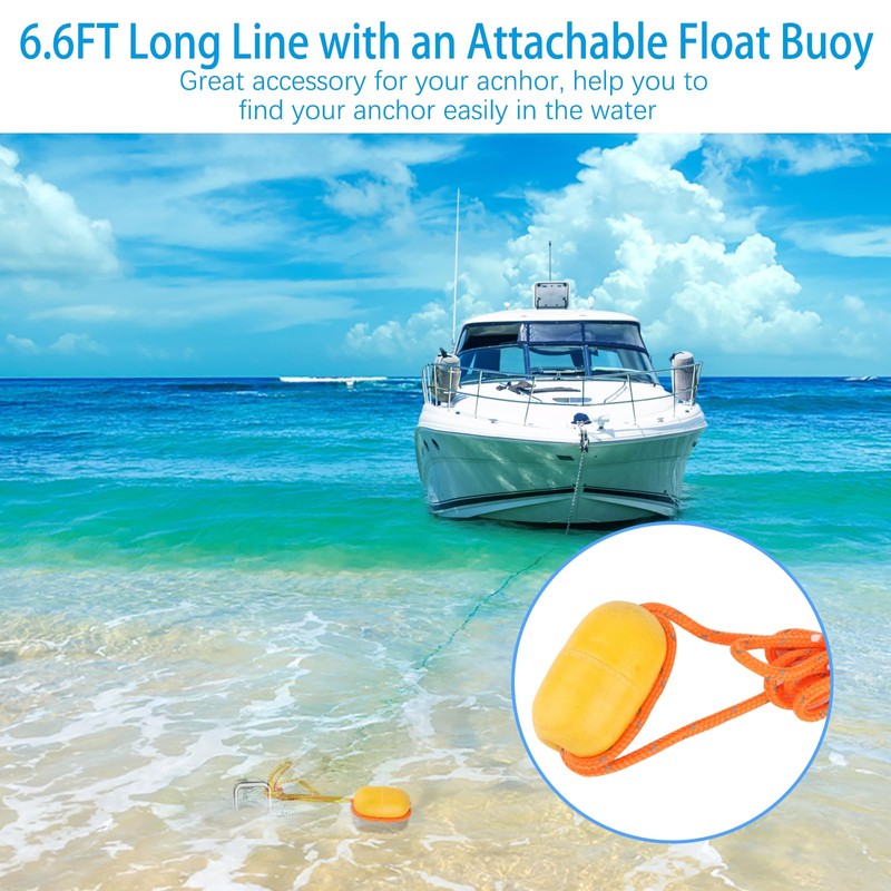itayak Boat Sand Anchor, 34Inch Length 316 Stainless Steel Screw