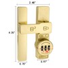 INIRET Gold 180 Degree Barn Door Lock,Mechanical Password Lock,Flip Latch