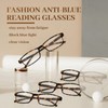LUFF 4Pcs Anti-Blue-ray Reading Glasses Portable Ultra-Light Readers(0.00X)