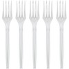 Basic Cutlery Collection 50-Count Medium Weight Clear Plastic Forks |