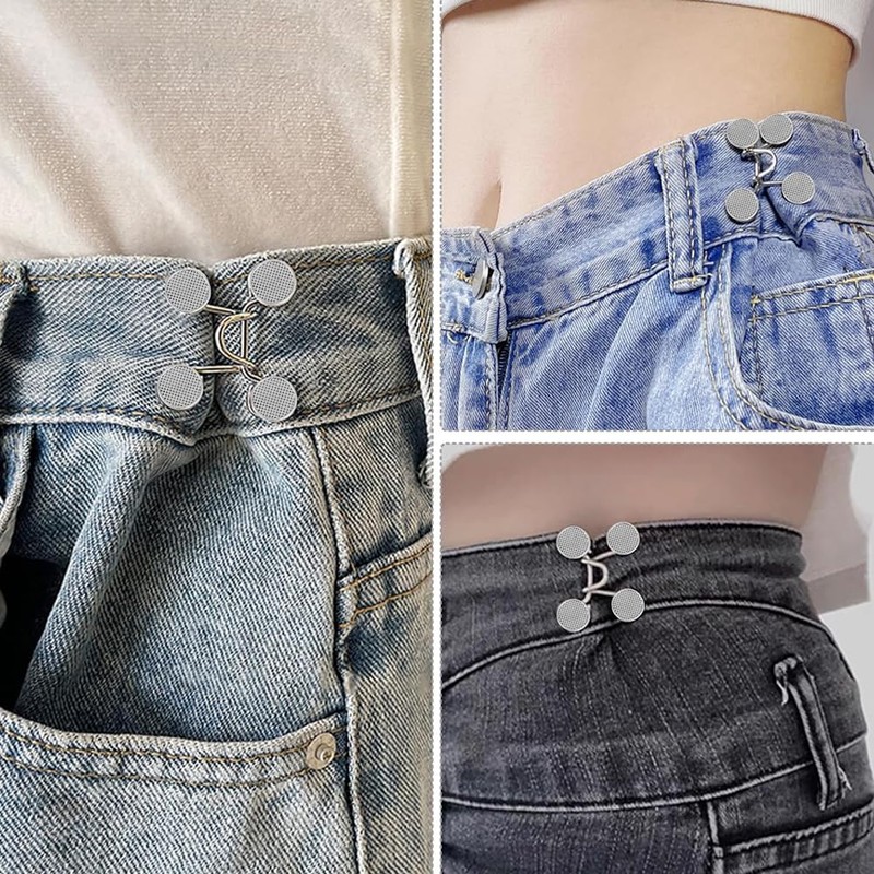 [GUANGUAN] Waist Adjustment Button 4-Piece Set Jeans Adjustment Button with