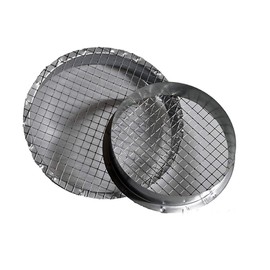 Collar with Protective Grille, Galvanised Sheet Steel, Diameter 400 mm, for Spiral Duct Pipe