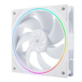 Thermalrlght TL-S12W CPU Fan Case Cooler PWM Fan, 4pin PWM Connector Computer Fan with ARGB Aperture, 1500RPM Speed PC Cooling Fan(120mm,White)