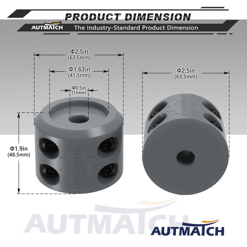 AUTMATCH Winch Cable Hook Stopper (2 Pack), Silicone Rubber Winch