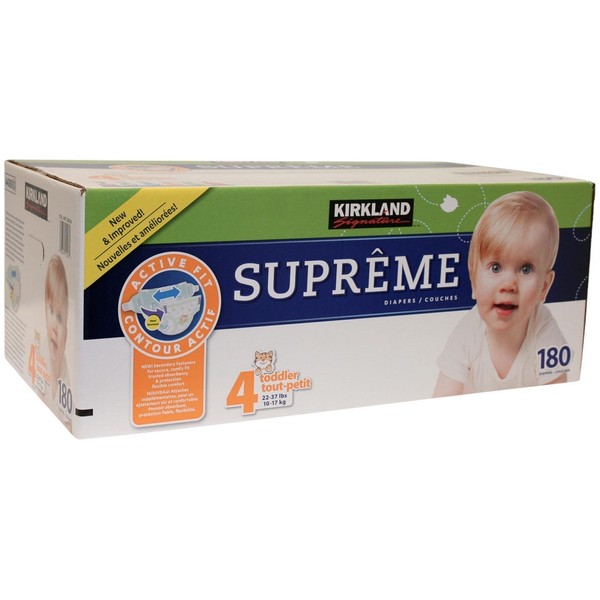 Kirkland Diapers - Size 4 - 180 ct