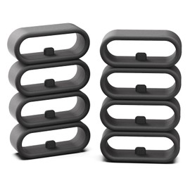 8-Pack 18mm Silicone Band Keeper Rings Compatible with Garmin Venu 3S/2S, Vivoactive 4S/3S, Vivosport, Vivosmart HR, Forerunner 265S/255S – Anti-Slip Watch Strap Fastener Loops