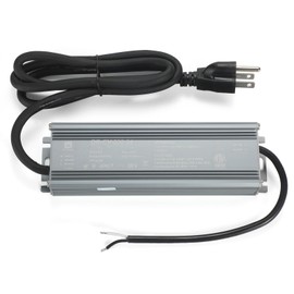 200W 24V LED Power Supply - Waterproof IP67 Low Voltage Transformer Adapter, AC 90-130V to DC 24V, 8.33A, with 3-Prong Plug and 3.3 Feet Cable for Indoor/Outdoor LED Lights, Computer Projects