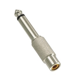 VCE 6 Stück Audio Adapter 6,35 mm Klinkenstecker auf Chinch Buchse Mono 6,3mm Klinke Stecker auf Cinch Buchse Kupplung 6,35 Klinke auf Cinch Adapter