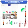 Spinner Fishing Lures Walleye Rig Making Kit, 250Pcs Spinner Blades