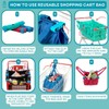 Handy Sandy Reusable Shopping Cart Bags (Set of 3), Foldable