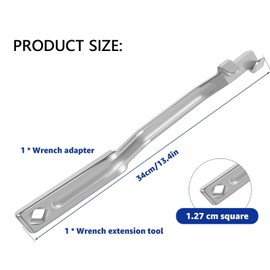 Kisfun Wrench Extender Tool Bar and Adaptor, Wrench Extension Hand Tool Torque Amplifier with Square Hole for Mechanics Garage Drive Breaker Cheater Bars Leverage (02-Wrench Extender Bar)