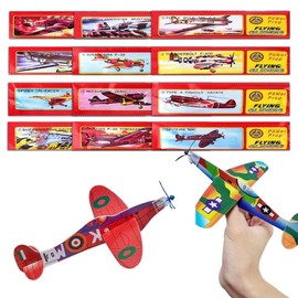 Gliding Planes Styrofoam Aviator Children, Glider Aviator Throwing Glider, Polystyrene Aeroplane Set, for Children's Birthday Party Favours, Party Bag Surprise (Pack of 12)