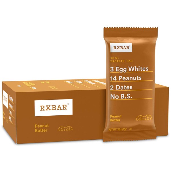 RX Bar Protein Bar, Peanut Butter, 1.83 oz (12 Count)