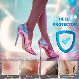 6 Pairs Comfowner Heel Cushion Pads, Comfort Shoe Grips Snugs for Big Shoes Loose Shoes Heel Blisters and Heel Pain, Heel Protectors Liners for Men and Women Black+Beige