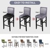 YISUN Waterproof Bar Stool Covers, Set of 2, Stretch PU