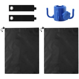 homfanseec Canopy Weights, Summer Beach Umbrella Sand Bags, 2Pcs Tent Weights,Sandbags for Weight Portable Sand Bags for Canopy Legs Outdoor GazeboTrampoline Pergola(Black)