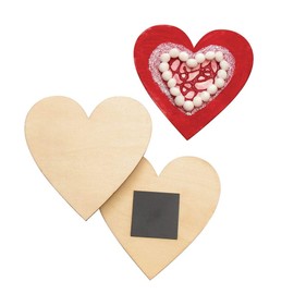 Colorations® Decorate Your Own Wood Magnetic Hearts, Decorate & Gift to Friends and Family, Ready to Decorate Craft, Personalize & Create Unique Designs, Kids Craft, Craft for Children