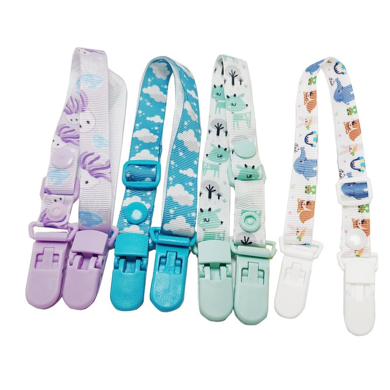 erioctry 4Pcs Baby Elderly Adult Adjustable Assorted Colour Bib Clip