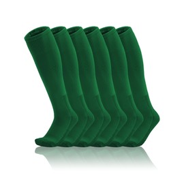 QBK 2T/3T/4T/5T Toddler To Youth Baseball/Softball Socks - Soccer T-Ball Team Sport Socks For Kids Boys And Girls(3 Pairs)(Green 5-7Y)