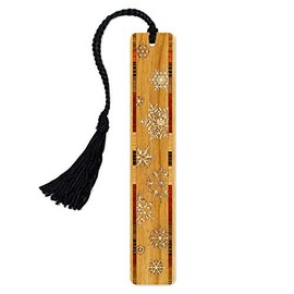 Snowflakes - Winter Scene - Engraved Wooden Bookmark - Made in USA