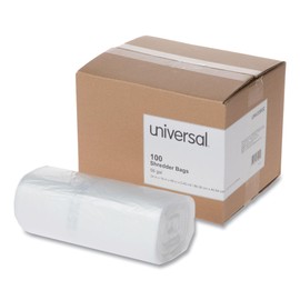Universal UNV35952 56 Gallon High-Density Shredder Bags - Clear (100/Box)