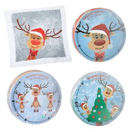 MIK funshopping Set of Magic Hand Towels, Magic Cloth, Magic Towel, Party Bag, Children's Gift Tombola (Set of 3 Christmas Reindeer)