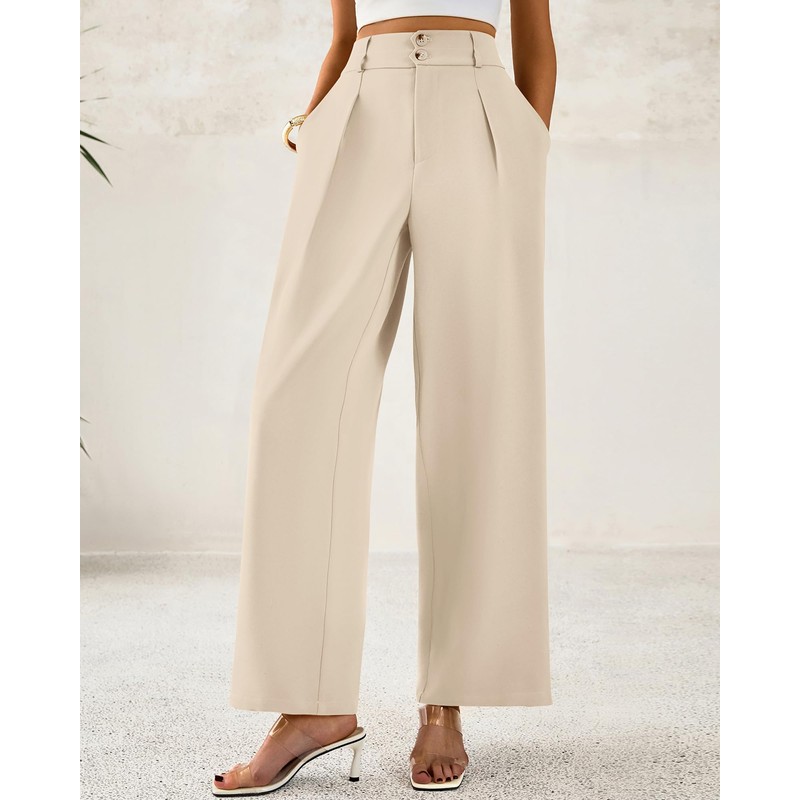 BTFBM Women Wide Leg Dress Pants 2025 High Waisted Button