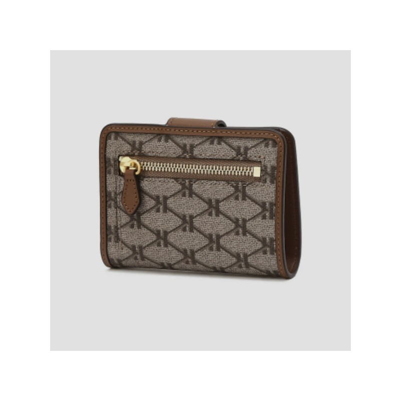 Hazzys (대구신세계)25SS브라운 이니셜패턴 가죽 반지갑 HIWA5E842W1 (Daegu Shinsegae) 25SS Brown