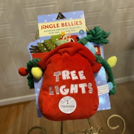 Jmle. jingle all the way Dog Toy  Tree alights 11”